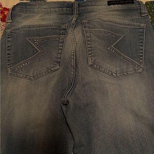 Rock & Republic silver Studded Back Pocket Jeans - Faded Gray Wash